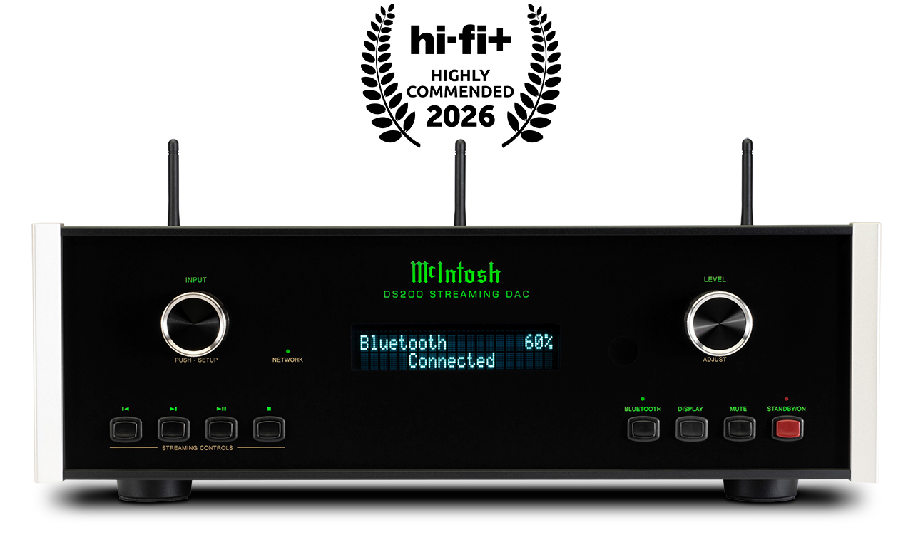 McIntosh DS200 Streaming DAC Hi-Fi+ Highly Commended Award