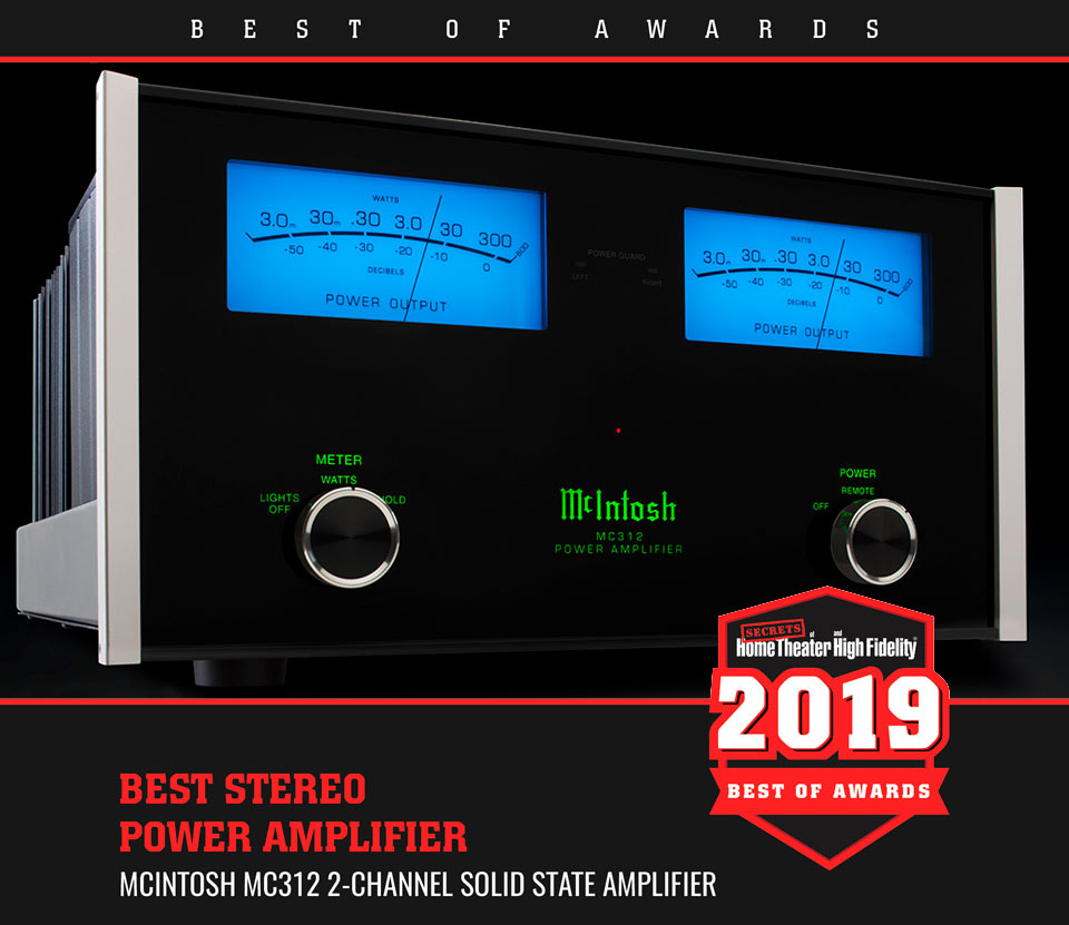 McIntosh MC312 Named Best Stereo Power Amplifier Of 2019